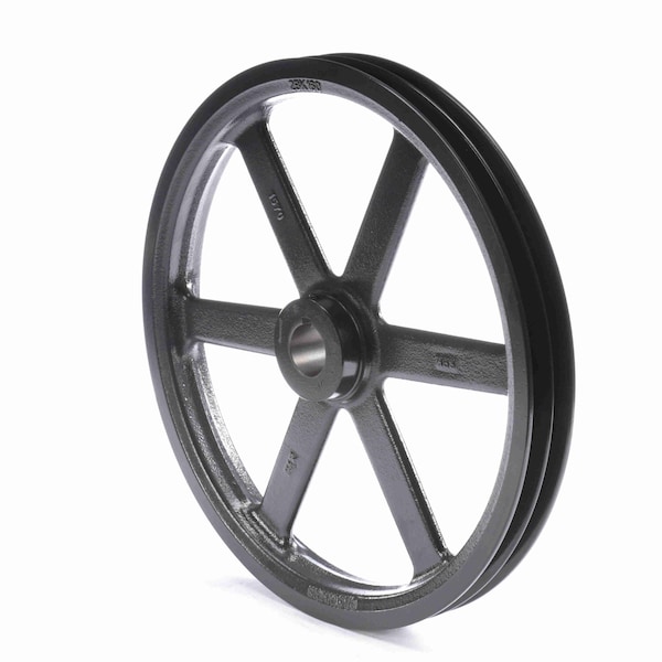 2 Groove Cast Iron Fhp - Finished Bore Sheave, 2BK160X 1 7/16